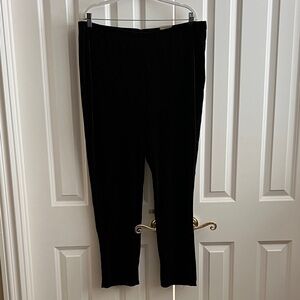 NWT.  Chico’s Black Velvet Pull On Pants